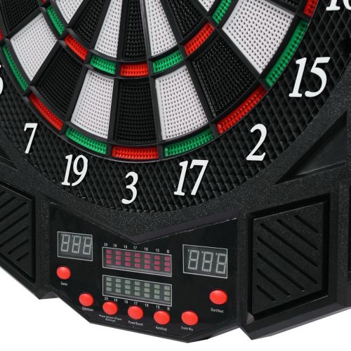  FDInspiration 21.5 Electronic Dart Board LCD Display Sound Effects w 12 Soft Tip Darts