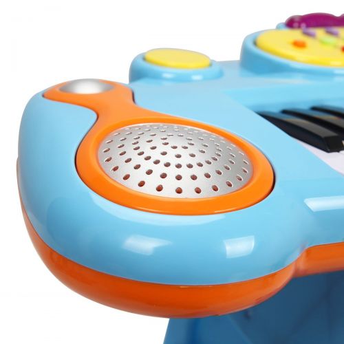  FDInspiration Blue Kids 37 Keys Electronic Keyboard Piano Musical Toy 22 Melodies w Stool & Microphone