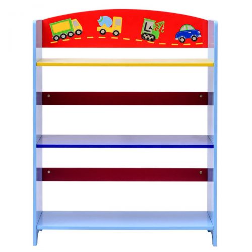  FDInspiration 33.1 Multicolor MDF Kid Book Shelf Organizer w/3 Tiers