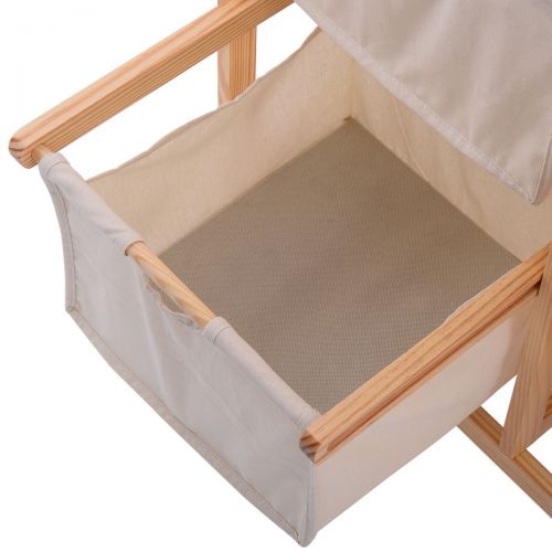  FDInspiration 35.4 Functional Wood 6 Section Storage Shelf Organizer w/ Canvas Drawers