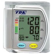 FDK Wrist Cuff Blood Pressure Monitor, Automatic Inflate, English/Spanish Voice