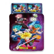 FDRT 3D Dragonball Z Goku Duvet Cover Set/Bedding for Teen Boys, Super Saiyan Pattern 3PCS 1 Duvet Cover+2 Pillow Shams (Comforter not Included)