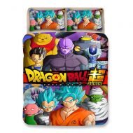 FDRT 3D Dragonball Z Goku Duvet Cover Set/Bedding for Teen Boys, Super Saiyan Pattern 3PCS 1 Duvet Cover+2 Pillow Shams