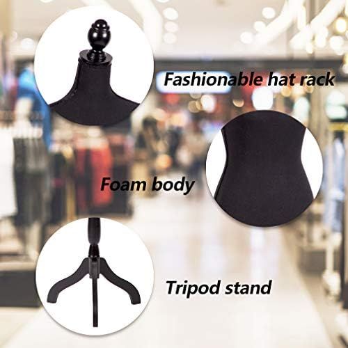  FDW Mannequin Manikin 60”-67”Height Adjustable Female Dress Model Display Torso Body Tripod Stand Clothing Forms, Black