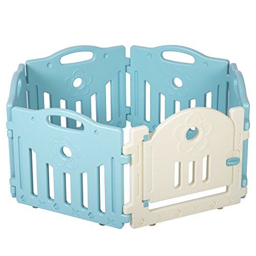  FDW Baby Playpen Kids 6 Panel Safety Play Center Yard Home Indoor Outdoor Pen