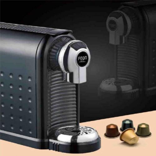  FEAN Capsule Coffee Machine 220V Compatible with Nespresso Capsule Portable Stainless Steel Black Capsule Coffee Machine Espresso Coffee Maker Capsule Coffee Machine For Household