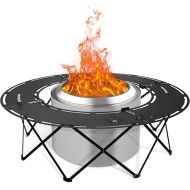 Fire Pit Solo Stove Surround Tabletop, Suitable for Bonfire Wood Burning Outdoor Fire Pit,Easy to Install and Portable,Ideal for Courtyard and Outdoor Camping,Black