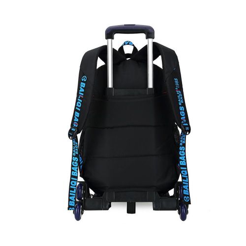  FEC Children School Bag Backpack Kids School Bags Trolley Bag Six - wheeled