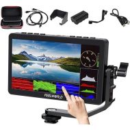 FEELWORLD F5 Pro V4+ Battery+ Charger+Carry Case 6 Inch Touchscreen Camera Field Monitor with 3D LUT F970 External Kit Install for Power Wireless Transmission Support 4K HDMI Input Output 5V Type-c