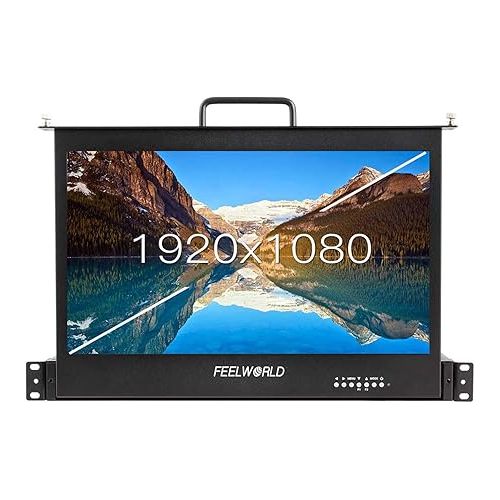  FEELWORLD SC173-HD 17.3 Inch Pullout Rackmount Monitor 1RU Full HD HDMI 1920x1080 (HDMI)