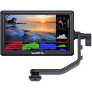 FEELWORLD FW568 V3 6 inch DSLR Camera Field Monitor with Waveform LUTs Video Peaking Focus Assist 1920x1080 IPS with 4K HDMI 8.4V DC Input Output