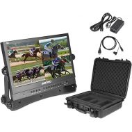 SEETEC ATEM156 & Carry Case 15.6 Inch Live Streaming Broadcast Director Monitor with 4 HDMI Input Output Quad Split Display for ATEM Mini Video Switcher Mixer Pro Studio Television