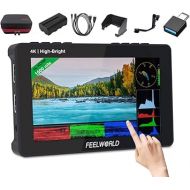 FEELWORLD F6 Pro +Battery +Charger+Carry Case 5.5 Inch 1600nits TouchScreen DSLR Camera Field Monitor with 3D LUT F970 External Kit Install for Power Wireless Transmission FHD 1920x1080 4K HDMI