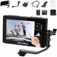 FEELWORLD F5 Prox+NP-F970 Battery+Charger with Case 5.5 inch High Bright Camera Field Monitor Touch Screen 1600nit 1920 * 1080 4K HDMI Broadcast Monitor for Film Studio