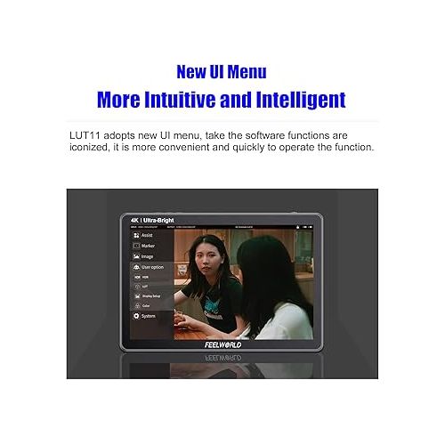  FEELWORLD LUT11 10.1 Inch Video Monitor,Ultra High Bright 2000nit Touch Screen DSLR Camera Field Monitor,4K HDMI,1920X1200 IPS Panel