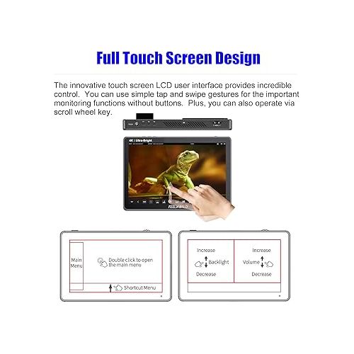  FEELWORLD LUT11 10.1 Inch Video Monitor,Ultra High Bright 2000nit Touch Screen DSLR Camera Field Monitor,4K HDMI,1920X1200 IPS Panel