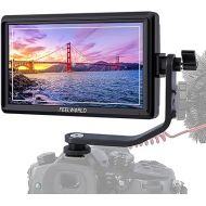 FEELWORLD FW568 V3 Upgrade 6 Inch Camera Field Monitor with 4k HDMI Ultra Bright Screen 3D Lut Small Full HD 1920x1080 IPS Video Peaking Focus for DSLR Cameras Include Sunshade and Tilt Arm Mount