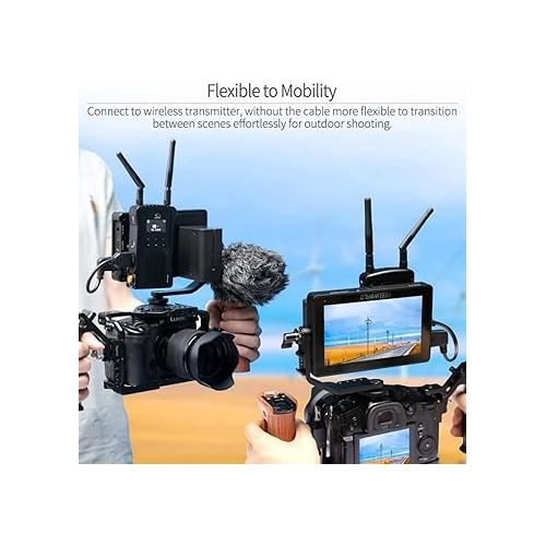  FEELWORLD F5 Pro V4 +NP-F970 Battery+ Charger+Carry Case 6 Inch Touch Screen DSLR Camera Field Monitor with 3D LUT F970 External Kit Install for Power Wireless Transmission IPS FHD 1920x1080 4K HDMI