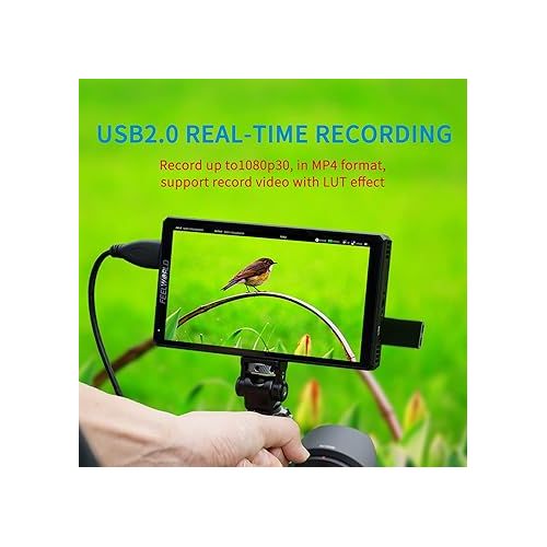  FEELWORLD CUT6 6-inch Touch Screen Portable Video Recording Monitor FHD IPS 4K HDMI 1920x1080