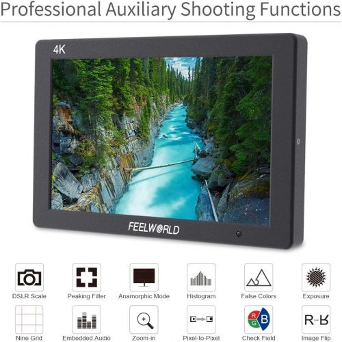  [아마존 핫딜]  [아마존핫딜]FEELWORLD T7 7 Inch DSLR On Camera Field Monitor Video Assist Full HD 1920x1200 4K HDMI Input Output with Peaking Focus Rugged Aluminum Housing