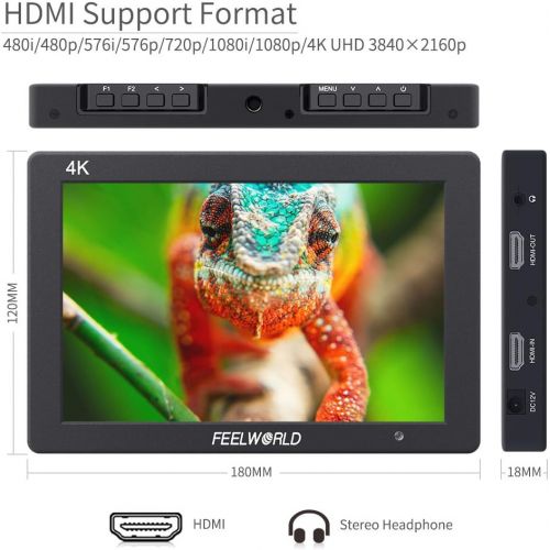  [아마존 핫딜]  [아마존핫딜]FEELWORLD T7 7 Inch DSLR On Camera Field Monitor Video Assist Full HD 1920x1200 4K HDMI Input Output with Peaking Focus Rugged Aluminum Housing