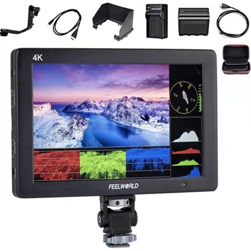  FEELWORLD T7 Plus 7 3D LUT On-Camera Field Monitor with 4K HDMI Input/Output IPS 1920x1200 Rugged Solid Aluminum Housing DSLR Monitor with Peaking Focus False Colors