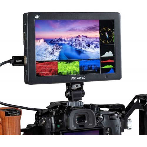  FEELWORLD T7 Plus 7 3D LUT On-Camera Field Monitor with 4K HDMI Input/Output IPS 1920x1200 Rugged Solid Aluminum Housing DSLR Monitor with Peaking Focus False Colors