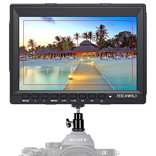  Feelworld FW759 Camera Monitor 7” HD 1280x800 Field Video LCD IPS Screen 1200:1 High Contrast Ratio for Steady Cam, DSLR Rig, Camcorder Kit, Handheld Stabilizer