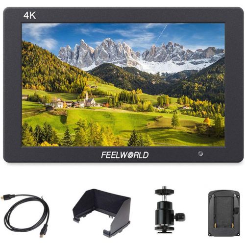  FEELWORLD T7 7 Inch DSLR On Camera Field Monitor Video Assist Full HD 1920x1200 4K HDMI Input Output with Peaking Focus Rugged Aluminum Housing