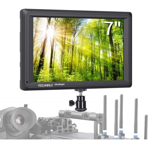  FEELWORLD FW279S 7 Inch 2200nit Daylight Viewable 3G-SDI 4K HDMI Input Output 1920X1200 Camera Field Monitor for Stabilizer Canon Nikon Panasonic DSLR and Mirrorless on Camera Moni