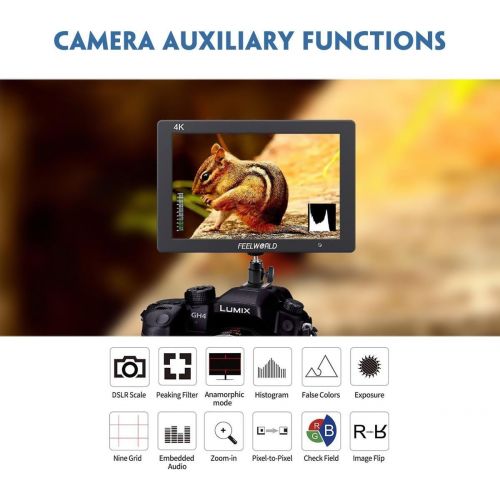  FEELWORLD T7 7 Inch Camera Field Monitor with 4K HDMI, Full HD 1920 x 1200 IPS Video Assist for DSLR