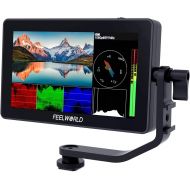 FEELWORLD F6 Plus 5.5 inch DSLR Camera Field Touch Screen Monitor with HDR 3D Lut Small Full HD 1920x1080 IPS Video Peaking Focus Assist 4K HDMI 8.4V DC Input Output Include Tilt A
