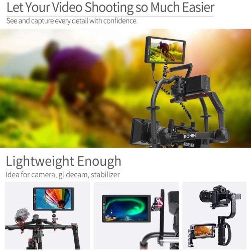  Feelworld F570 5.7 IPS Full HD 1920x1080 On Camera Monitor Support 4K HDMI Input/Output for Cameras and Gimbal Stabilizer