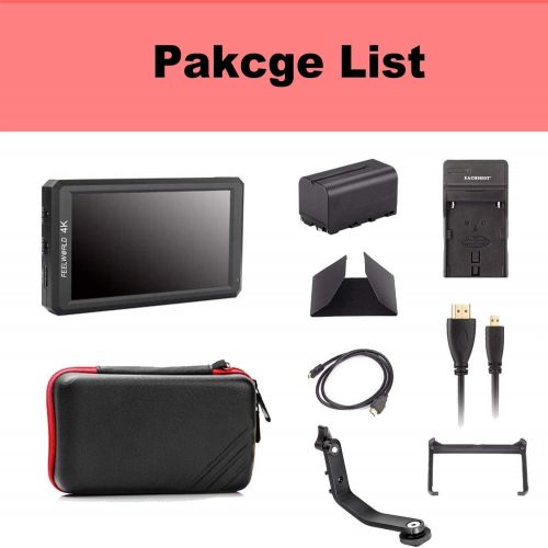  FEELWORLD?F6 + Storage Case + F750 Battery + Charger, 5.7 IPS 4K 1920x1080 Full HD Video Field Monitor Kit Compatible DSLR/Mirrorless Camera Zhiyun Crane Feiyu Moza DJI Ronin Gimba