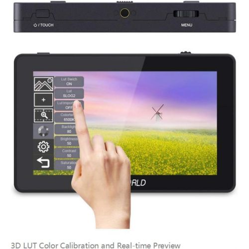  Feelworld F6 Plus 3D LUT Monitor Aluminum Alloy 5.5 Inch Touch Screen Director Monitor DSLR Camera FHD 1920x1080 4K HDMI Micro Single Display and TUYUNG Cloth