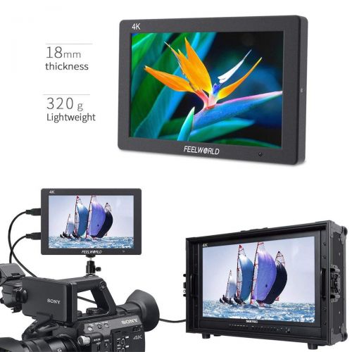  FEELWORLD T7 7 1920x1200 IPS 4K On-Camera Monitor with HDMI Input and Output, Rugged Aluminum Housing, Focus Assist, Histogram, False Color, Zebra Exposure, Check Field, Color Temp