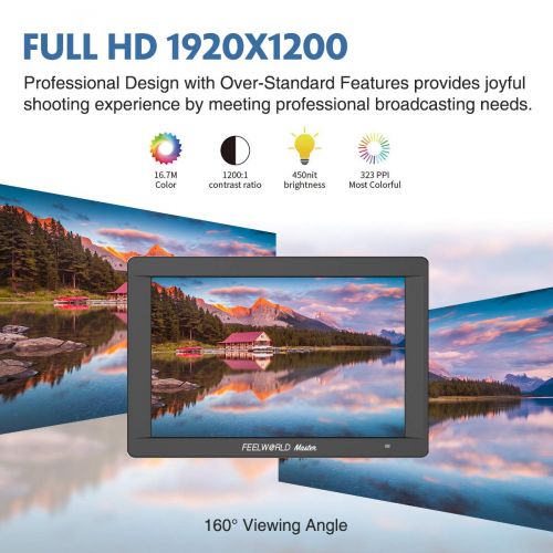  FEELWORLD Feelworld Master MA7S 7 inch 3G SDI 4K HDMI DSLR Monitor, Full HD 1920x1200 IPS Director Field Monitor with Histogram