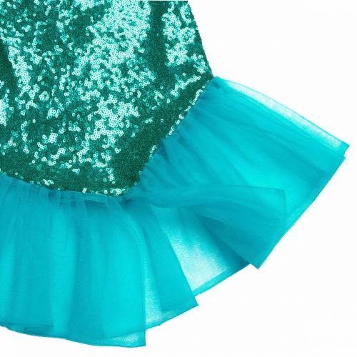  FEESHOW Toddler Girls Sequins Little Mermaid Tail Halloween Costumes Party Outfits Top with Skirt