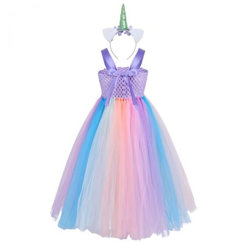  FEESHOW Kids Girls Halloween Princess Tutu Fancy Dress up Costumes Cosplay Party Outfits with Headband