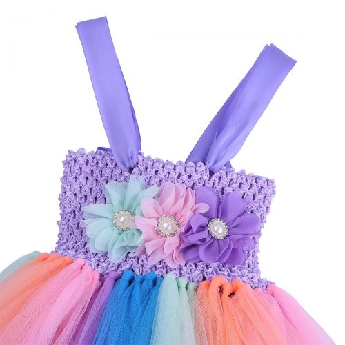  FEESHOW Kids Girls Halloween Princess Tutu Fancy Dress up Costumes Cosplay Party Outfits with Headband