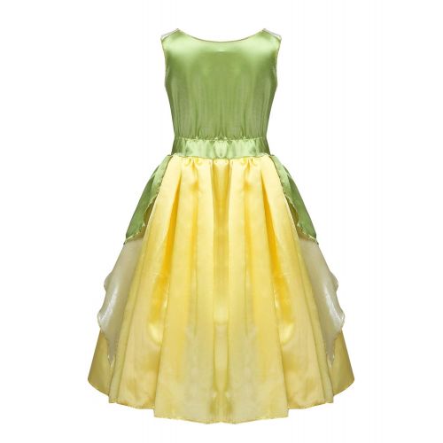  FEESHOW Girls Green Fairy Princess Dress up Costumes Halloween Cosplay Birthday Party Outfit Ball Gown