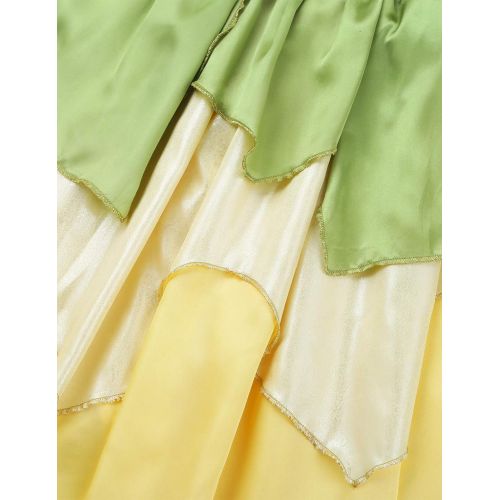  FEESHOW Girls Green Fairy Princess Dress up Costumes Halloween Cosplay Birthday Party Outfit Ball Gown