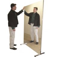 FEI Glassless Mirror, Stationary Stand, Vertical, 16 W x 48 H