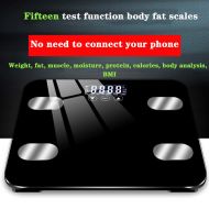 FEIFEIJ Fat Scale English Display Body Fat Weighing Electronic Weight Scale Body Composition Analysis Health Scale Smart Home,Dark