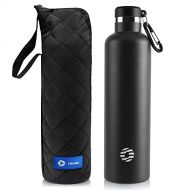 FEIJIAN Sports Water Bottle 32oz Stainless Steel Vacuum Insulated Water Bottle Hot Cold Double Walled Large Capacity Sports Bottle with Carry Case Wide Mouth Lids