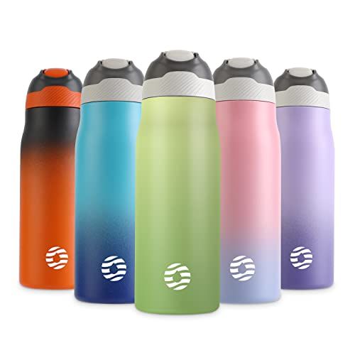  FEIJIAN FJbottle Insulated Water Bottle with Straw Lid 20 oz - 25 oz Double Wall Vacuum Kids Water Bottle Stainless Steel Keeps Hot and Cold for Boys Girls School Sports Travel