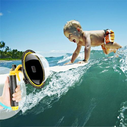  FEIMUOSI Fuer GoPro Dome Port Hero 4 Hero 3 3+, Unterwassergehaeuse mit Triggerpistole und Floating Grip Fotografie Gegenlichtblende Wasserdichtes Gehaeuse fuer GoPro Zubehoer