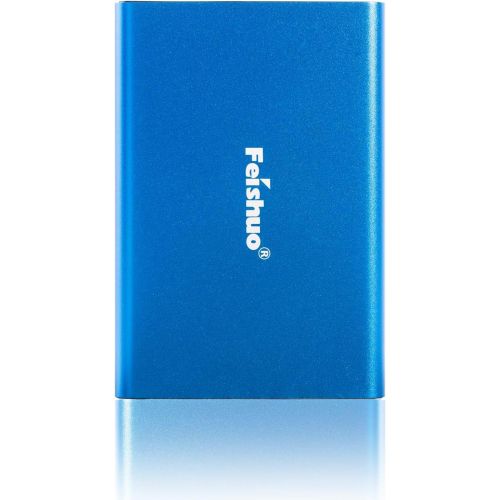  FEISHUO Portable External Hard Drive 1tb, HDD USB 3.0 for PC, Mac, Windows, Linux, Android OS(1 Tb, Blue)