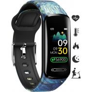 FEITAKE Fitness Tracker HR, Activity Fitness Trackers with Body Temperature Heart Rate Sleep Health Blood Pressure Monitor, IP68 Waterproof Calorie Steps Counter Tracker Pedometer Watch fo