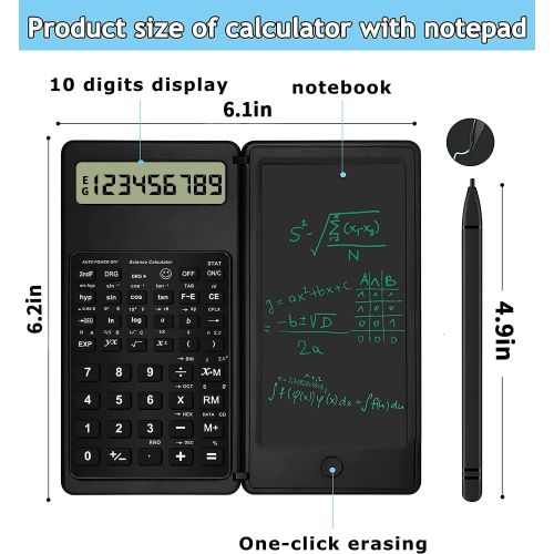  FELIMAI Scientific Calculator - Calculator with Notepad 10-Digit LCD Display Electronic Office Calculator Advanced Engineering Scientific Calculators for Students Office High School or Col